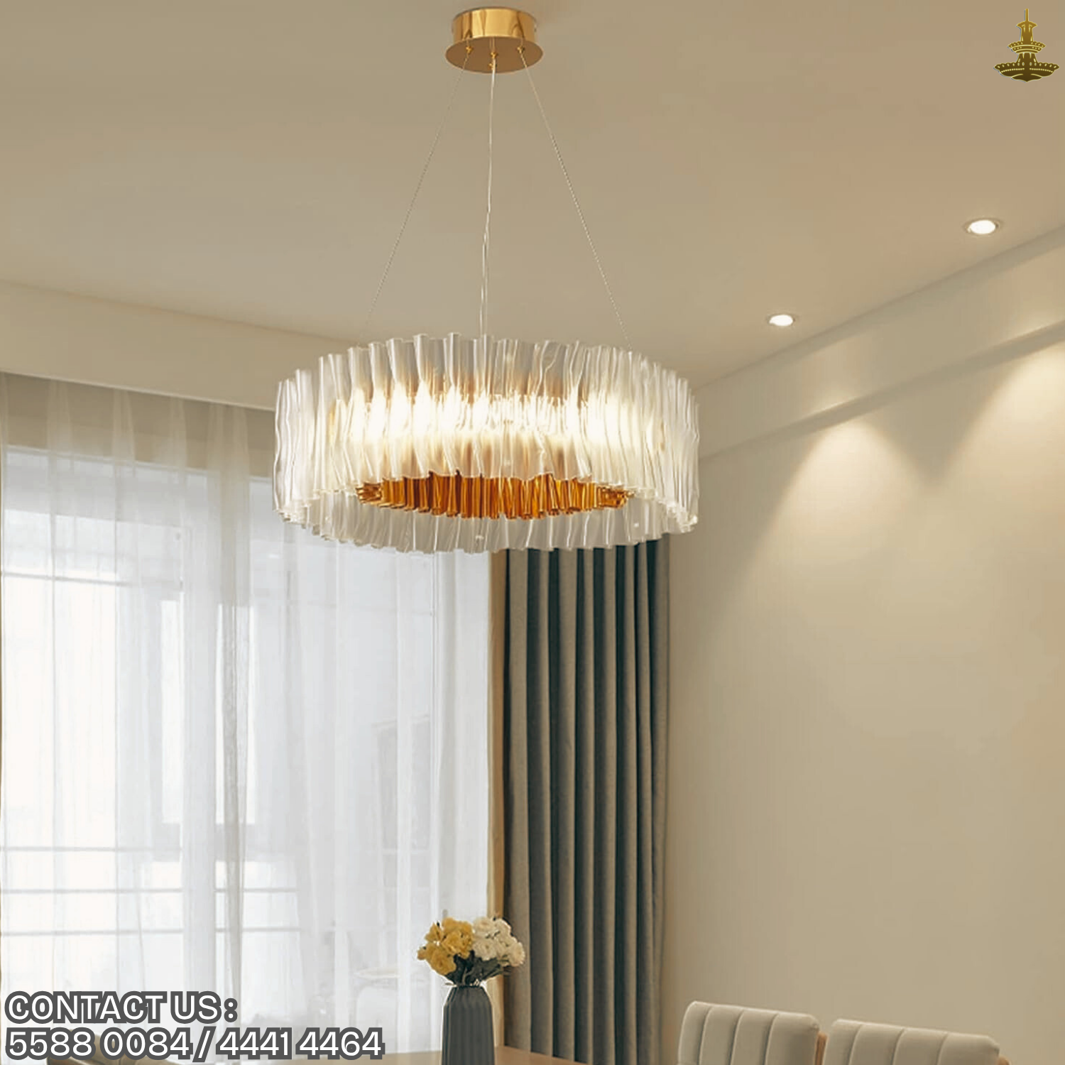 Wave like crystal chandelier 21181 - Image